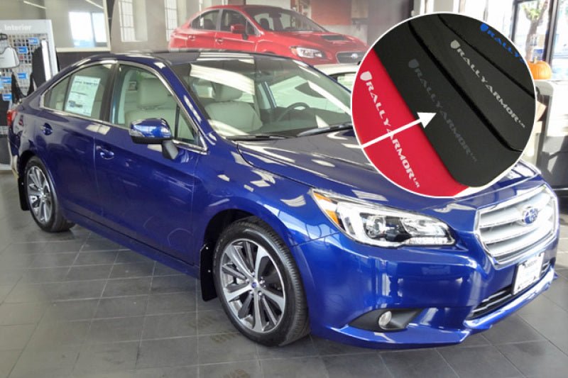 Rally Armor Black UR Mud Flap w/ Grey Logo | 2015 - 2019 Subaru Legacy - Blue Star WorksMud FlapsRally ArmorRALMF34-UR-BLK/GRY