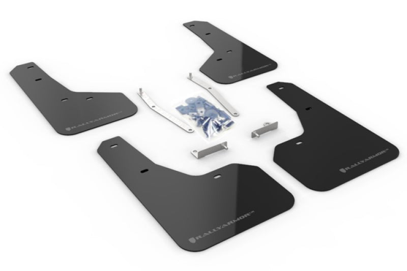 Rally Armor Black UR Mud Flap w/ Grey Logo | 2019 - 2021 Subaru Forester - Blue Star WorksMud FlapsRally ArmorRALMF52-UR-BLK/GRY