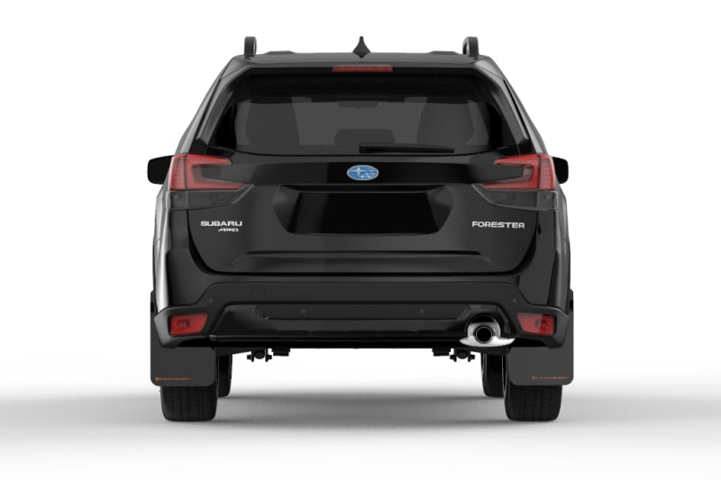Rally Armor Black UR Mud Flap w/ Orange Logo | 2019 - 2021 Subaru Forester - Blue Star WorksMud FlapsRally ArmorRALMF52-UR-BLK/OR