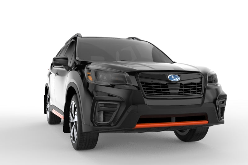 Rally Armor Black UR Mud Flap w/ Orange Logo | 2019 - 2021 Subaru Forester - Blue Star WorksMud FlapsRally ArmorRALMF52-UR-BLK/OR