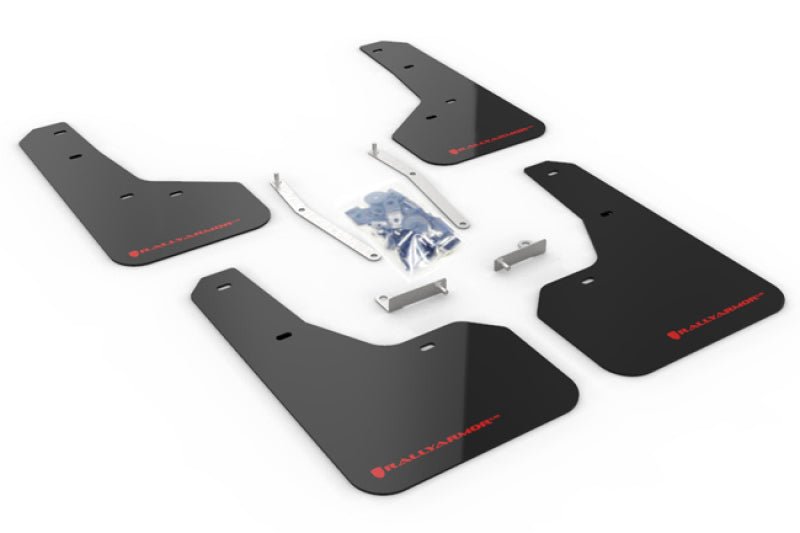 Rally Armor Black UR Mud Flap w/ Red Logo | 2019 - 2021 Subaru Forester - Blue Star WorksMud FlapsRally ArmorRALMF52-UR-BLK/RD