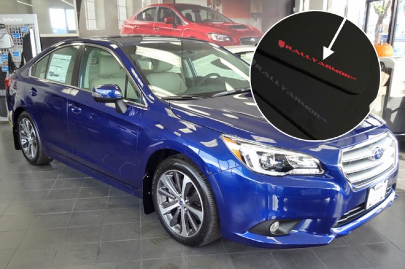 Rally Armor Black UR Mud Flap w/ Silver Logo | 2015 - 2019 Subaru Legacy - Blue Star WorksMud FlapsRally ArmorRALMF34-UR-BLK/SIL