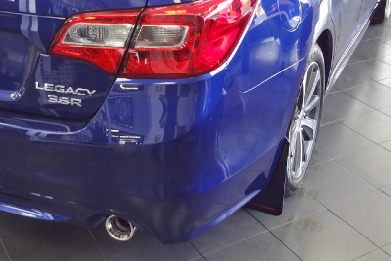 Rally Armor Black UR Mud Flap w/ Silver Logo | 2015 - 2019 Subaru Legacy - Blue Star WorksMud FlapsRally ArmorRALMF34-UR-BLK/SIL