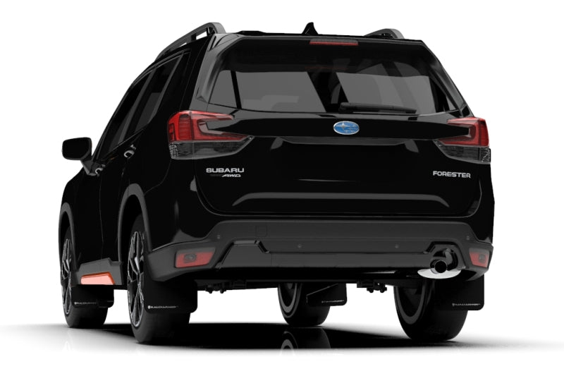 Rally Armor Black UR Mud Flap w/ White Logo | 2019 - 2021 Subaru Forester - Blue Star WorksMud FlapsRally ArmorRALMF52-UR-BLK/WH