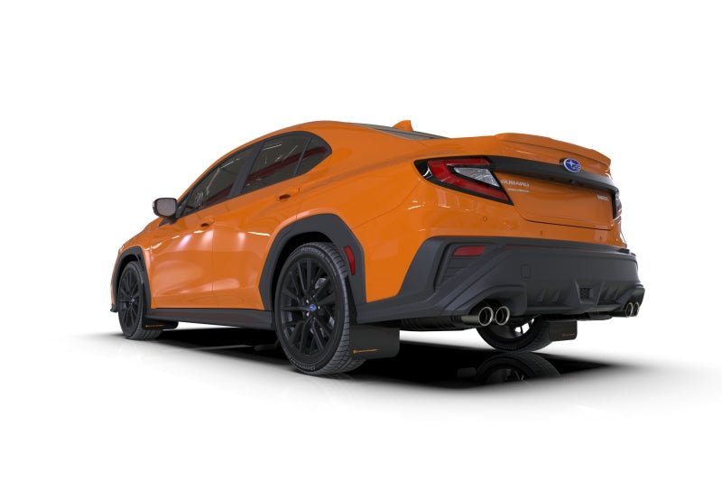 Rally Armor Black UR Mud Flap w/Orange Logo | 2022 - 2025 Subaru WRX - Blue Star WorksMud FlapsRally ArmorRALMF92-UR-BLK/OR