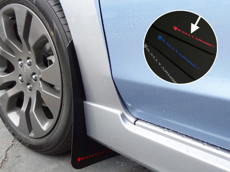 Rally Armor Black UR Mud Flap w/Red Logo | 2012 - 2016 Subaru Impreza - Blue Star WorksMud FlapsRally ArmorRALMF22-UR-BLK/RD