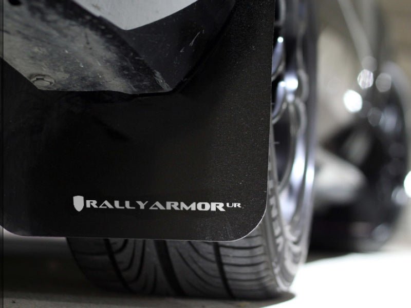Rally Armor Black UR Mud Flap w/White Logo | 2008 - 2011 Subaru Impreza - Blue Star WorksMud FlapsRally ArmorRALMF6-UR-BLK/WH